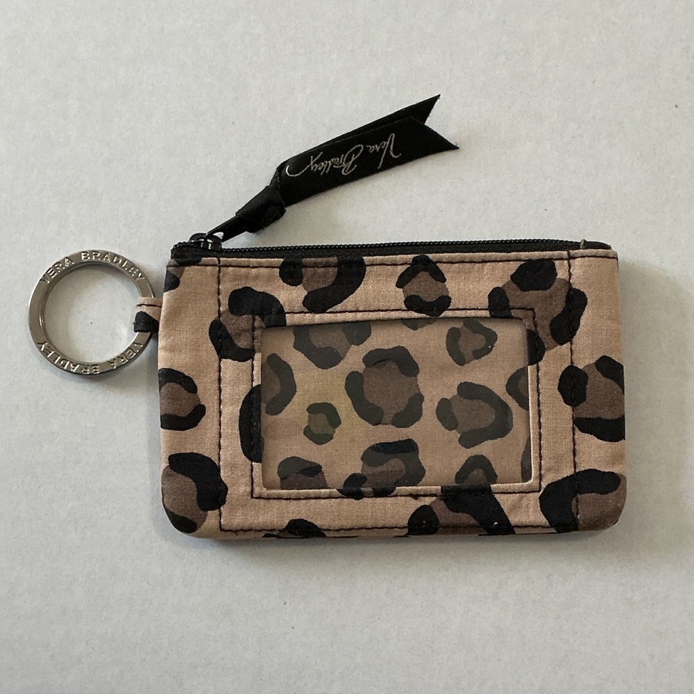 Vera Bradley Leopard Print ID Holder with Keychain